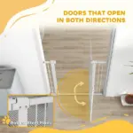 30"-41" Extra Wide Walk Through Dog Gate with Cat Door, 3-Inch and 5.5-Inch Extension Kits, 30" High - Image 8