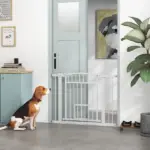 30"-41" Extra Wide Walk Through Dog Gate with Cat Door, 3-Inch and 5.5-Inch Extension Kits, 30" High - Image 10