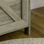 30 Inch Farmhouse Lift Top Storage Bench with Safety Hinge, Gray - Image 9