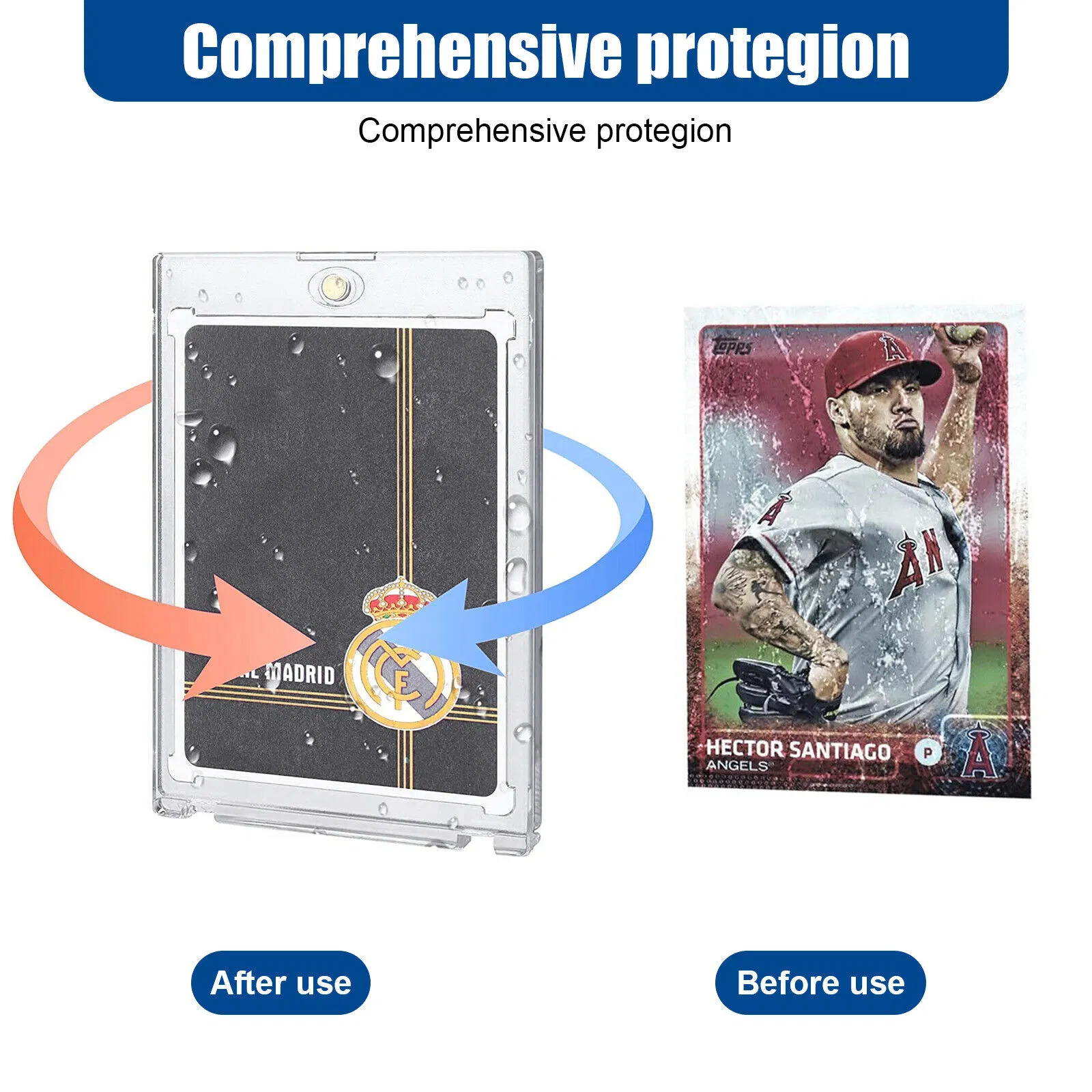 30 Pack 35pt Magnetic Trading Card Holders with UV Protection