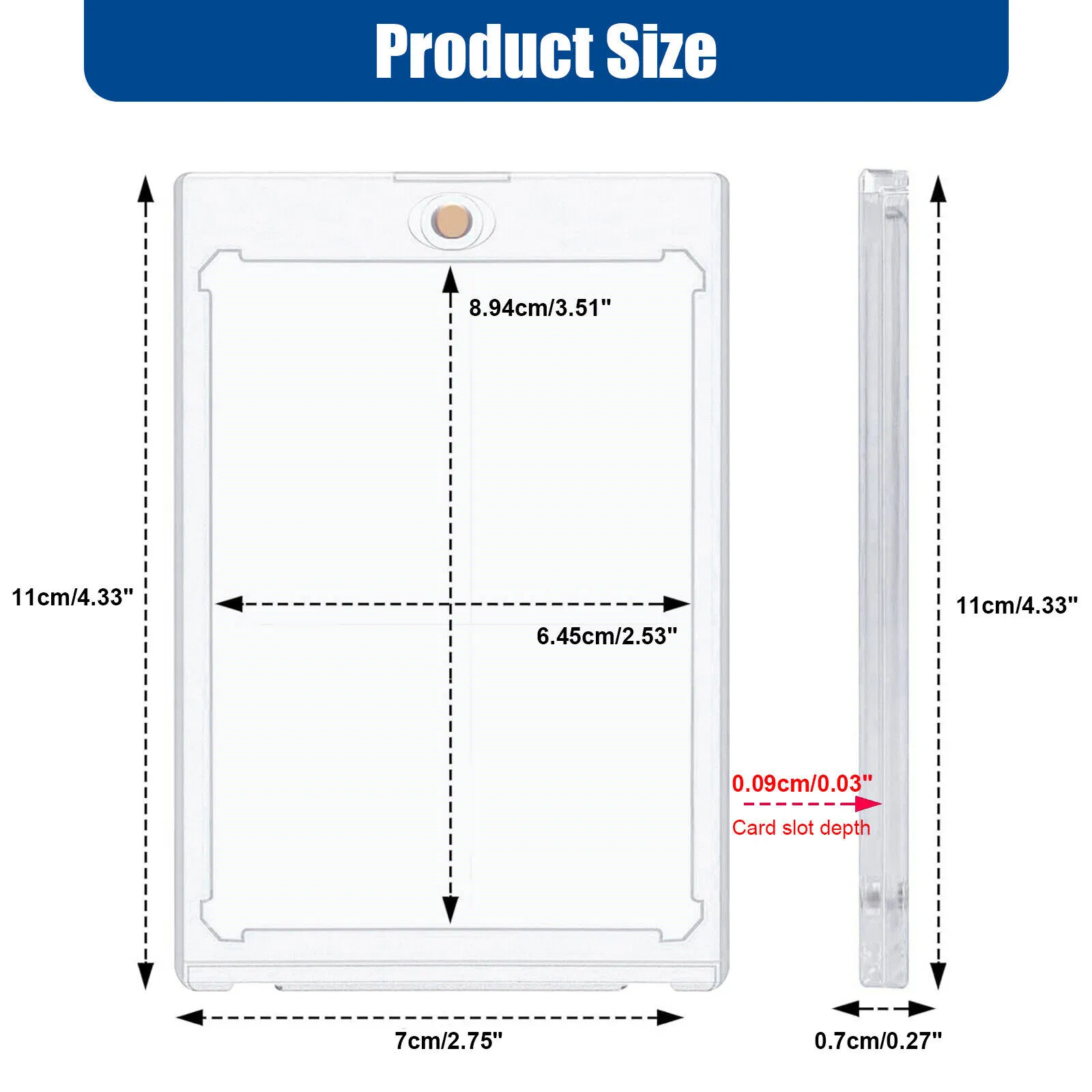 30 Pack 35pt Magnetic Trading Card Holders with UV Protection