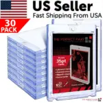 30 Pack 35pt Magnetic Trading Card Holders with UV Protection