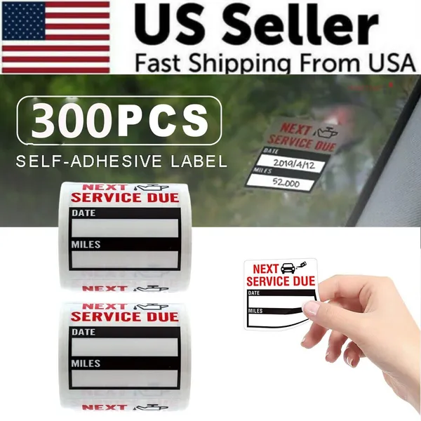 300-oil-change-service-reminder-stickers-clear-window-lite-sticker-pack-2x2-us-6.webp 300 Pack Clear Oil Change Service Reminder Window Stickers 2 x 2 Inch - Image 1