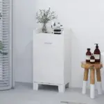 HOMCOM 31" Tilt Out Laundry Hamper, Free Standing Bathroom Storage Cabinet, Home Organizer, White - Image 10