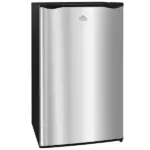 3.2 Cu.Ft Mini Fridge Freezer, Single Door with Adjustable Thermostat, Reversible Door for Dorm, Silver - Image 12