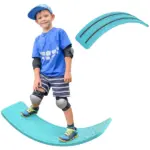 Qaba 32.3 Inch Kids Balance Board Wobble Board Blue for Ages 3-6 - Image 11