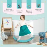 Qaba 32.3 Inch Kids Balance Board Wobble Board Blue for Ages 3-6 - Image 5