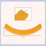 32.3" Balance Board, Wobble Board for Toddlers, Montessori Waldorf Toy, Orange, Great for Ages 3-6 Years Old - Image 3
