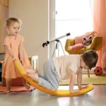 32.3" Balance Board, Wobble Board for Toddlers, Montessori Waldorf Toy, Orange, Great for Ages 3-6 Years Old - Image 10