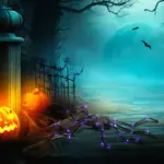 HOMCOM 47.2 Inch Light-Up Oversized Halloween Spider with Bendable Legs Black - Image 2