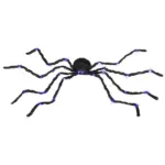 HOMCOM 47.2 Inch Light-Up Oversized Halloween Spider with Bendable Legs Black - Image 11