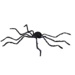 HOMCOM 47.2 Inch Light-Up Oversized Halloween Spider with Bendable Legs Black