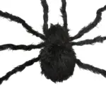 HOMCOM 47.2 Inch Light-Up Oversized Halloween Spider with Bendable Legs Black - Image 6