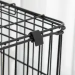 32L 4-Level Small Animal Cage with Wheels Slide-out Tray Black for Bunny Chinchillas Ferret - Image 9