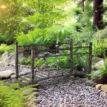 Outsunny 3.3 ft Metal Arch Zen Garden Bridge with Safety Siderails, Decorative Footbridge, Delicate Scrollwork and Corner Spheres for Stream - Image 2