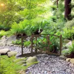 Outsunny 3.3 Ft Metal Zen Garden Bridge, Decorative Arch, Safety Siderails, Floral Scrollwork, Brown - Image 2