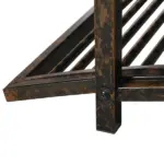 Outsunny 3.3 Ft Metal Zen Garden Bridge, Decorative Arch, Safety Siderails, Floral Scrollwork, Brown - Image 11