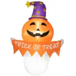 3.4 Ft Inflatable Halloween Window Sticker Ghost with Orange Face, Blow Up LED Display for Garden Indoor Outdoor - Image 11