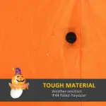 3.4 Ft Inflatable Halloween Window Sticker Ghost with Orange Face, Blow Up LED Display for Garden Indoor Outdoor - Image 5