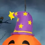 3.4 Ft Inflatable Halloween Window Sticker Ghost with Orange Face, Blow Up LED Display for Garden Indoor Outdoor - Image 9