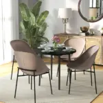 HOMCOM 35" Round Folding Dining Table Distressed Black Solid Wood Legs Drop Leaf for Kitchen Dining Room - Image 10