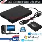 USB 2.0 External 3.5 Inch Floppy Disk Drive 1.44MB for Windows and Mac