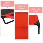 36" x 30" Elevated Cooling Dog Cot Pet Bed with Mesh Ventilation for Summer Comfort Red - Image 6