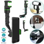 360 Degree Clip-On Rearview Mirror Car Phone Holder Mount - Image 12