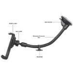 360 Degree Windshield and Dashboard Phone Tablet Mount 4-12 Inch - Image 3