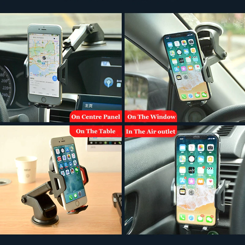 360 Degree Universal Car Phone and GPS Windshield Mount Holder