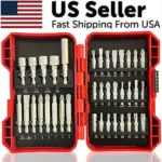 37 Piece Impact Screwdriver Bit and Nut Driver Set with Torx and Phillips Bits