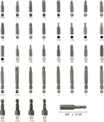 37 Piece Impact Screwdriver Bit and Nut Driver Set with Torx and Phillips Bits - Image 2