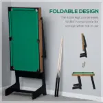38" Foldable Billiards Tabletop Game, Complete Pool Table Set for Family Fun, Includes Balls, Cues, Chalk, Brush, for Game Room - Image 4