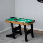 38" Foldable Billiards Tabletop Game, Complete Pool Table Set for Family Fun, Includes Balls, Cues, Chalk, Brush, for Game Room - Image 8