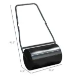 38L Heavy Duty Push/Tow Poly Lawn Roller, U-handle Garden Roller Filled with Water or Sand - Image 3