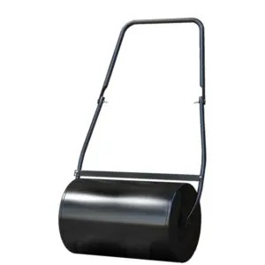 38l heavy duty pushtow poly lawn roller u handle garden roller filled with water or sand