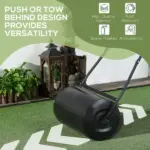 38L Heavy Duty Push/Tow Poly Lawn Roller, U-handle Garden Roller Filled with Water or Sand - Image 5