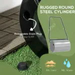 38L Heavy Duty Push/Tow Poly Lawn Roller, U-handle Garden Roller Filled with Water or Sand - Image 7