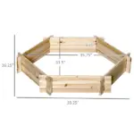 39'' x 36'' Screwless Raised Garden Bed, Hexagon Planter Box DIY Herb Garden - Image 3