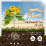 39'' x 36'' Screwless Raised Garden Bed, Hexagon Planter Box DIY Herb Garden - Image 4
