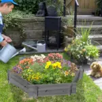 39" x 36" Screwless Raised Garden Bed, Hexagon Planter Box for Outdoor Plants, Vegetables, Flowers, Herbs, Gray - Image 2