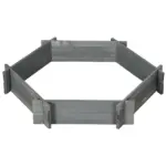 39" x 36" Screwless Raised Garden Bed, Hexagon Planter Box for Outdoor Plants, Vegetables, Flowers, Herbs, Gray