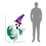 3.9 Ft Inflatable Halloween Window Sticker Ghost, Blow Up LED Display for Garden Indoor Outdoor - Image 3