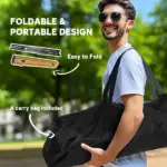 Outsunny 3 Ft Aluminum Small Folding Table, Portable Camping Table with Storage Bag, Carry Bag for Outdoor Picnic BBQ, Brown - Image 7