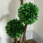 3ft Artificial Triple Ball Boxwood Topiary Tree, Pot, Sandalwood Leaves, Indoor Outdoor Home - Image 8