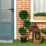 3ft Artificial Triple Ball Boxwood Topiary Tree, Pot, Sandalwood Leaves, Indoor Outdoor Home - Image 10