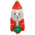 3ft Inflatable Santa Holding Wreath, Lean Out from Window Outdoor Decortaion with LED Lights, for Holiday Party Garden - Image 11