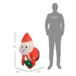 3ft Inflatable Santa Holding Wreath, Lean Out from Window Outdoor Decortaion with LED Lights, for Holiday Party Garden - Image 3