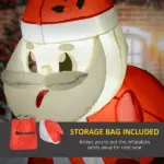 3ft Inflatable Santa Holding Wreath, Lean Out from Window Outdoor Decortaion with LED Lights, for Holiday Party Garden - Image 8
