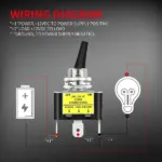 3 Pack 12V 30A Blue LED ON OFF Toggle Switches 3 Pin - Image 15
